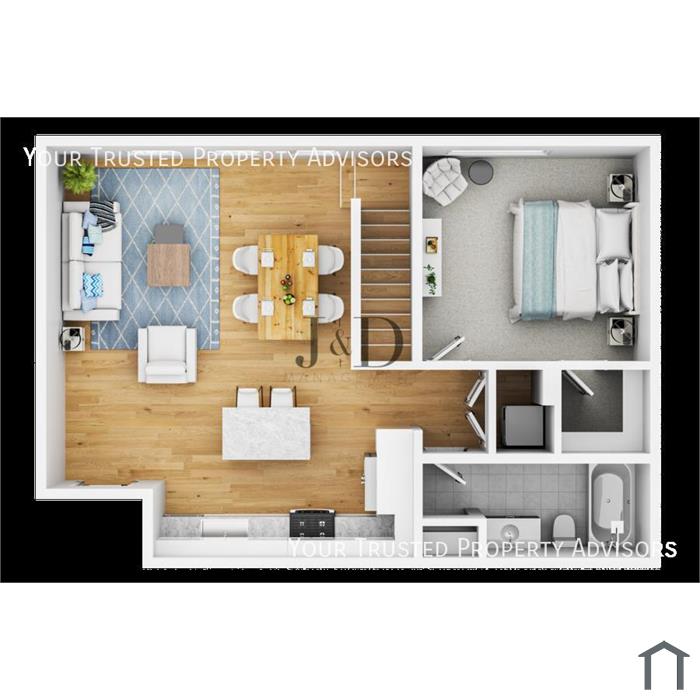 Stunning Brand New 3 Bed, 2 Bath Luxury Apartment with Vaulted Ceilings & Rooftop Deck â€“ Gated Com