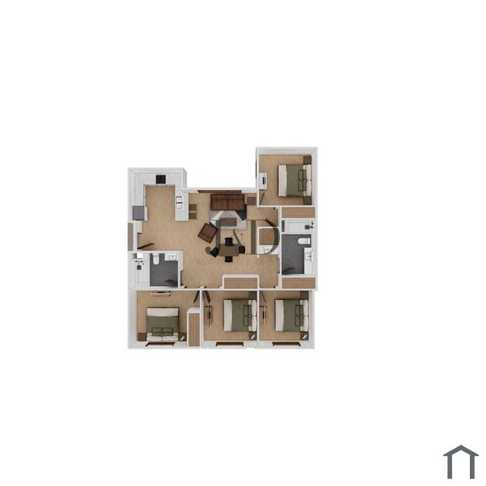Type C - Private Room in Luxury 4bed/2bath Apartment with views - steps to SDSU Campus