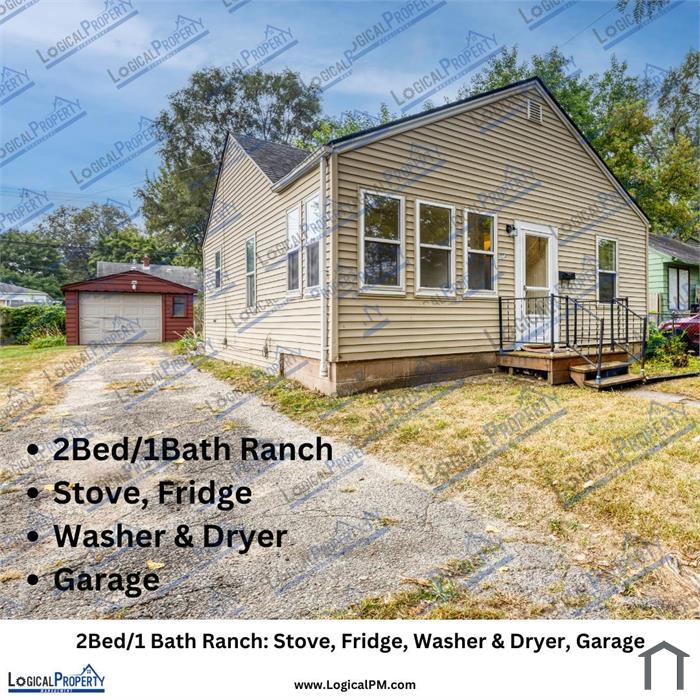 Comfortable 2BR Ranch on Large Lot with Garage and Appliances Included
