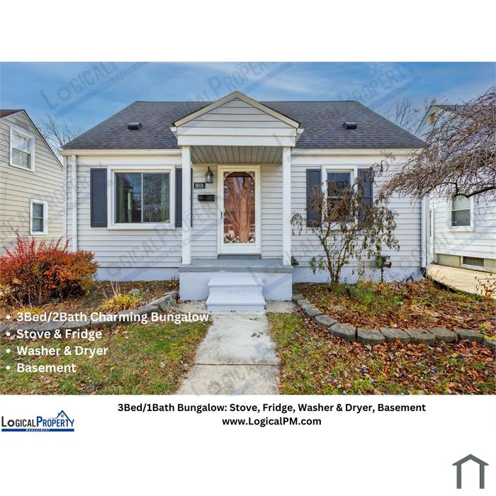 3Bed/1Bath Bungalow: Stove, Fridge, W&D, Basement