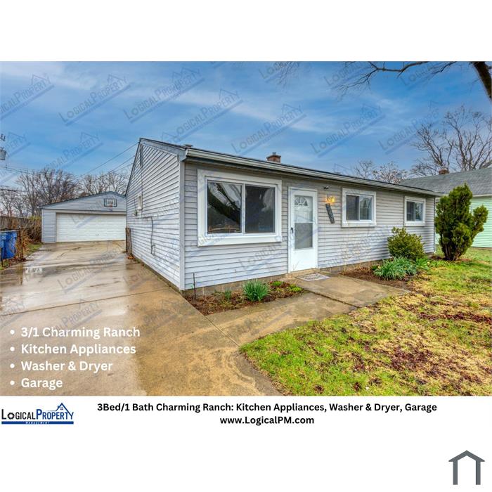 Charming 3-Bedroom Ranch with Major Appliances & Garage