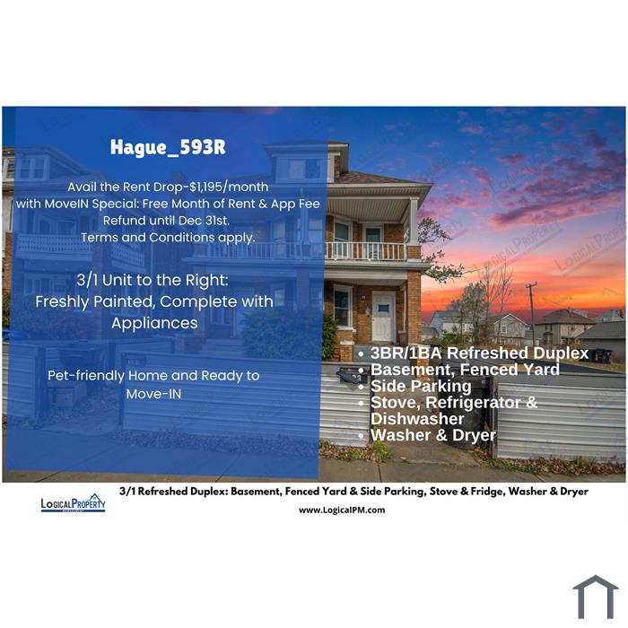 Charming 3BR/1BA Duplex