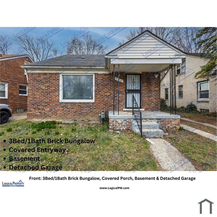 3/1 Brick Bungalow w/ Basement, Ceiling Fans, 1.5Car Grg