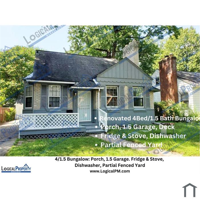 Renovated 4B/1.5Bath Bungalow Stove, Fridge & Dishwasher