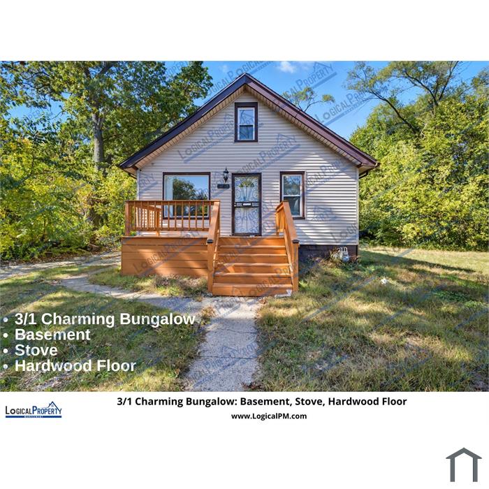 3/1 Charming Bungalow For Rent: Stove, Basement