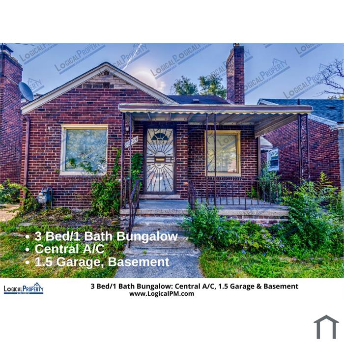 Refreshed Beautiful Brick 3 Bd/1Bath Bungalow w/ Frnt Prch, Back Patio