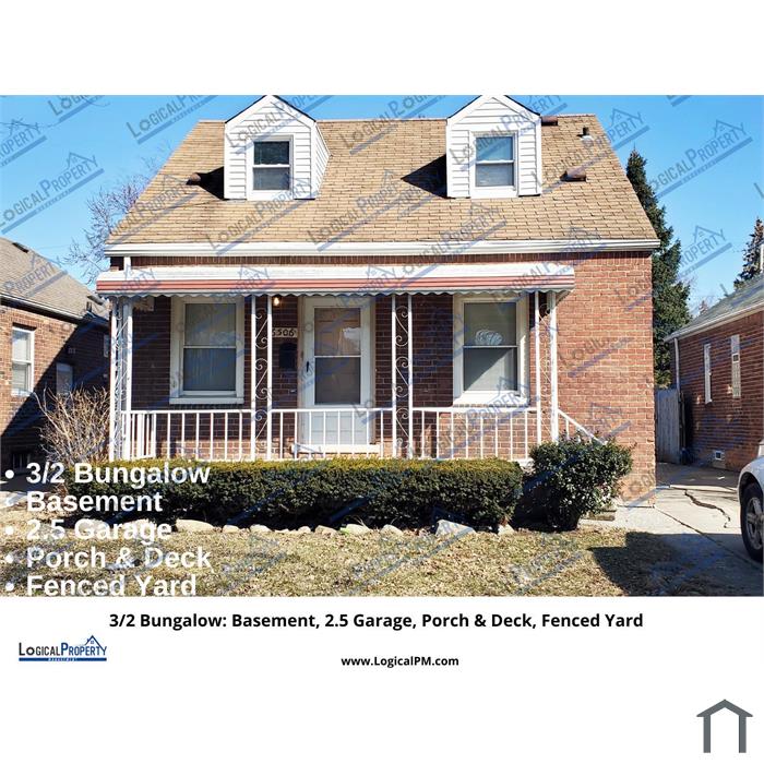 3/2 Brick Home: Bsmnt 2.5 Grg Porch & Rear Deck
