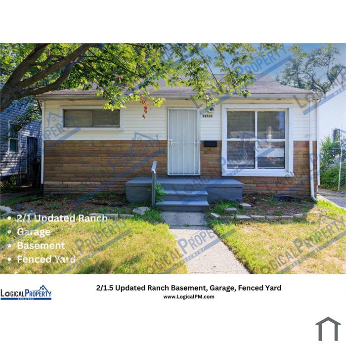 2/1.5 Updated Ranch Basement, Garage, Fenced Yard| SECTION 8!!
