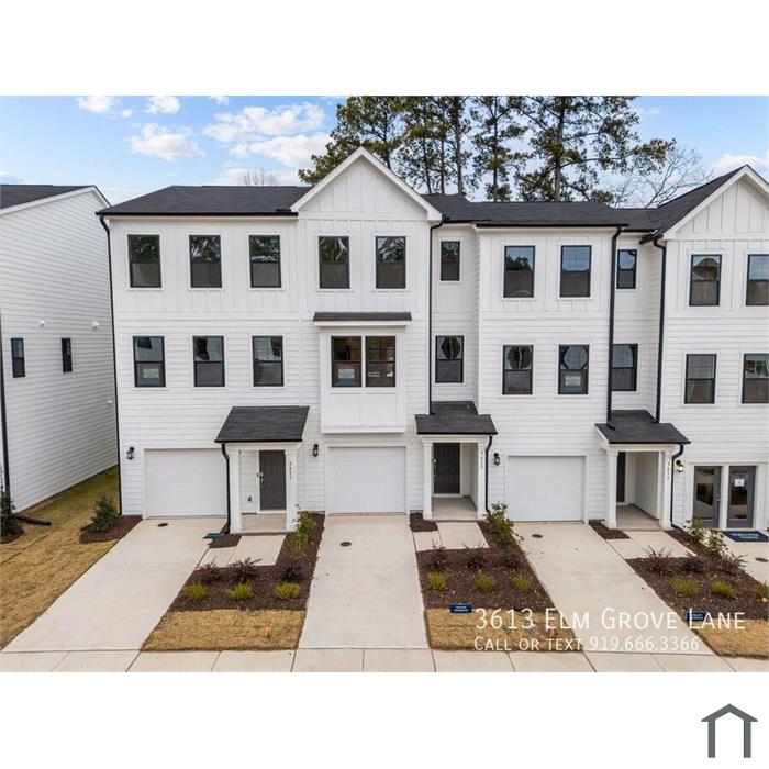 3613 Elm Grove Lane $1850 | 3 Bedrooms/3.5 Baths | 1783 SF | Prime Raleigh Location
